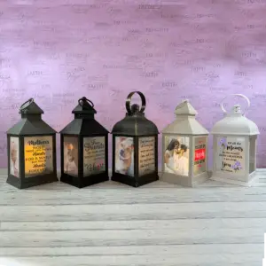 Memorial and Keepsake Lanterns with frosted glass