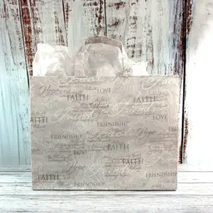Friendship-hope-print-fabric gift bag